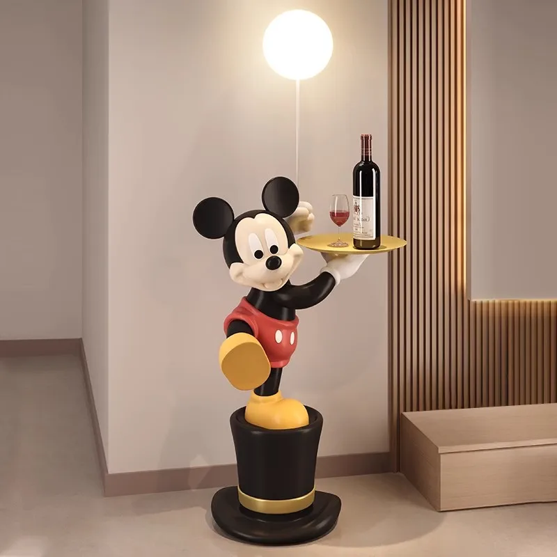 [Funny] 100cm Disney Mickey Mouse LED Light Tray storage Action figure toys statue collection model home decoration kids gift