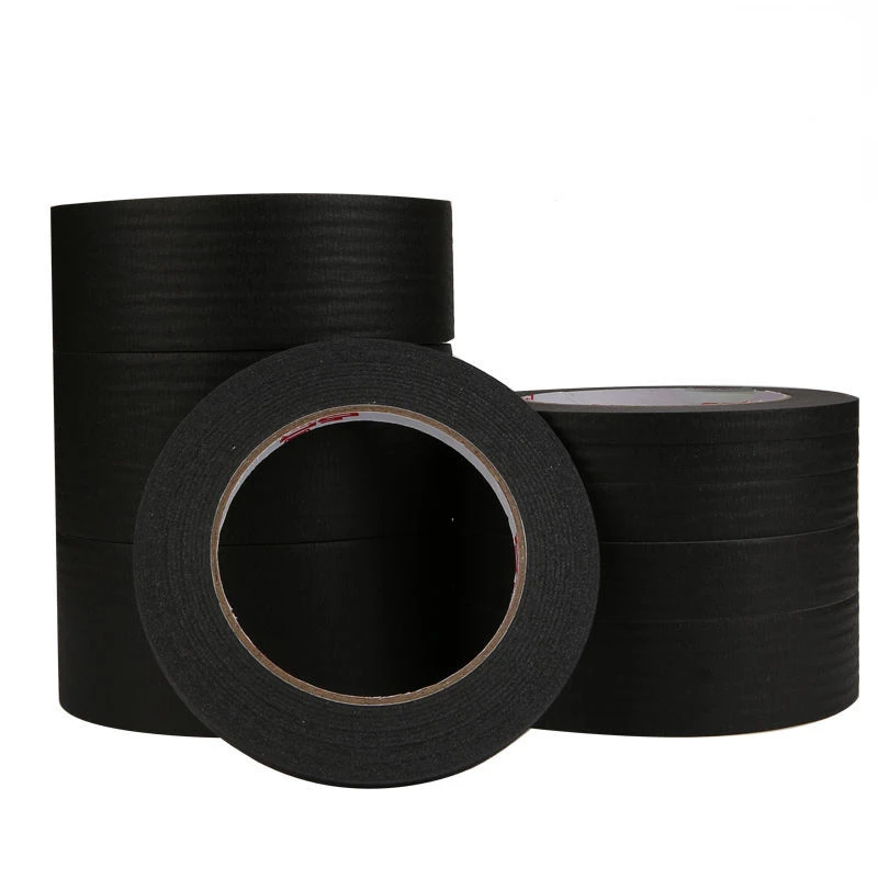 Black Masking Paper Tape Car Beauty Home Decoration Spray Paint Masking Floral Packaging Tape Colorful and Easy To Tear H95212