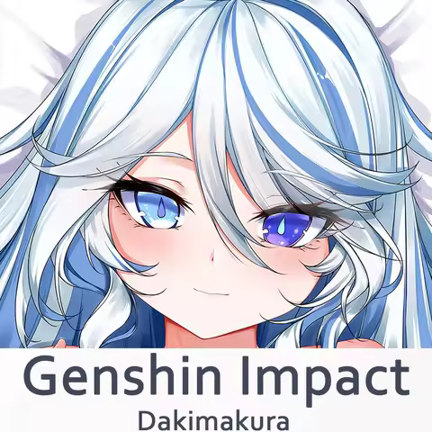 Genshin Impact Furina Dakimakura 2WAY Hing Body Case Anime Pillow Cushion Cover