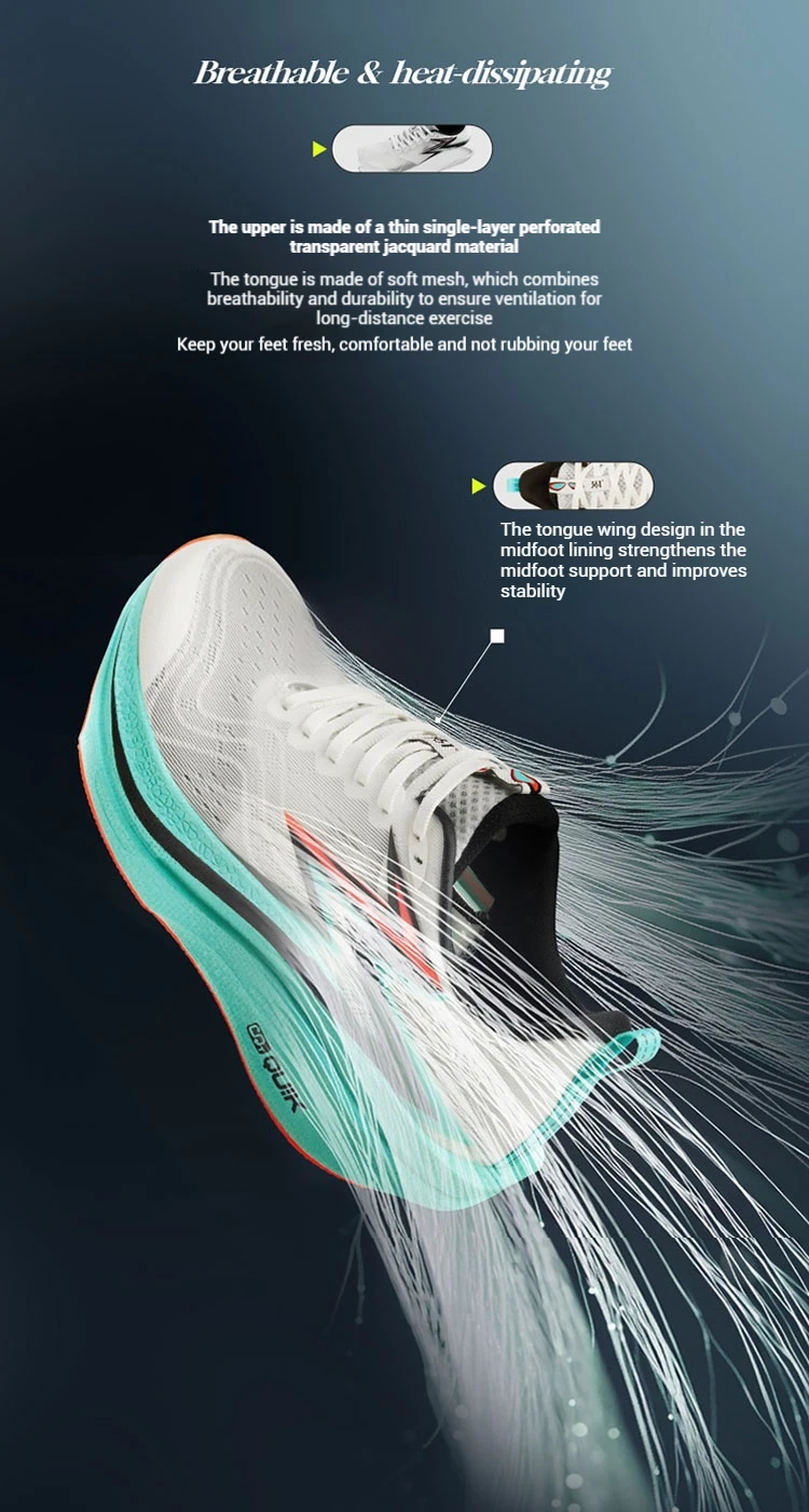 361 Degrees Flame 4.0 MIX Herren-Laufschuhe mit Carbonplatte, gepolstert, langlebig, leicht, für Rennen, Marathon, Herren-Sneaker 672512204 – Detail 7