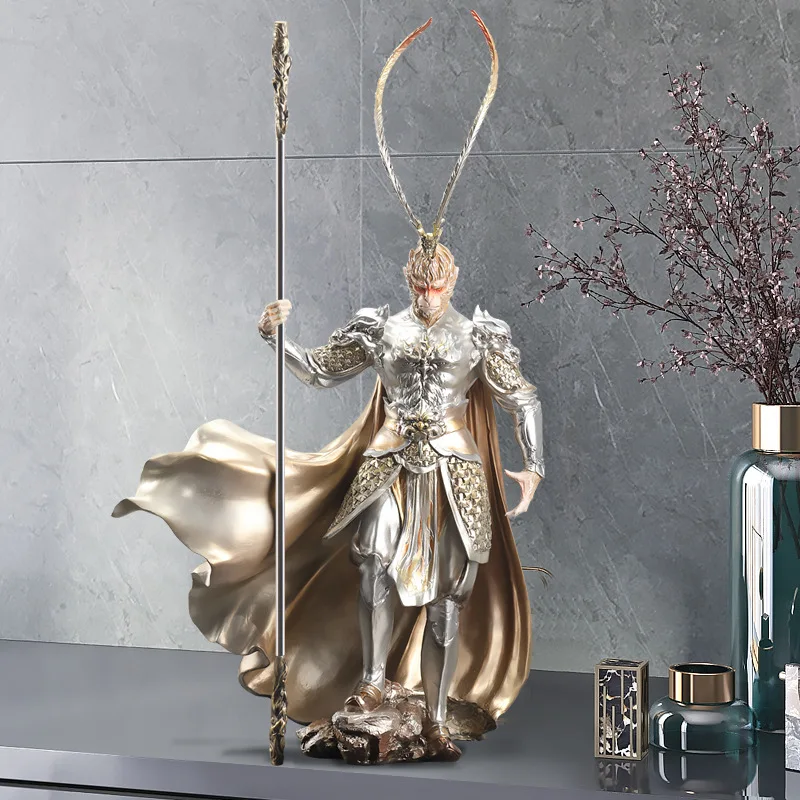 ZZ 2026 Fighting Buddha Sun Wukong Home Decoration Statue For Living Room Hallway TV Cabinet Housewarming Business Opening Gift