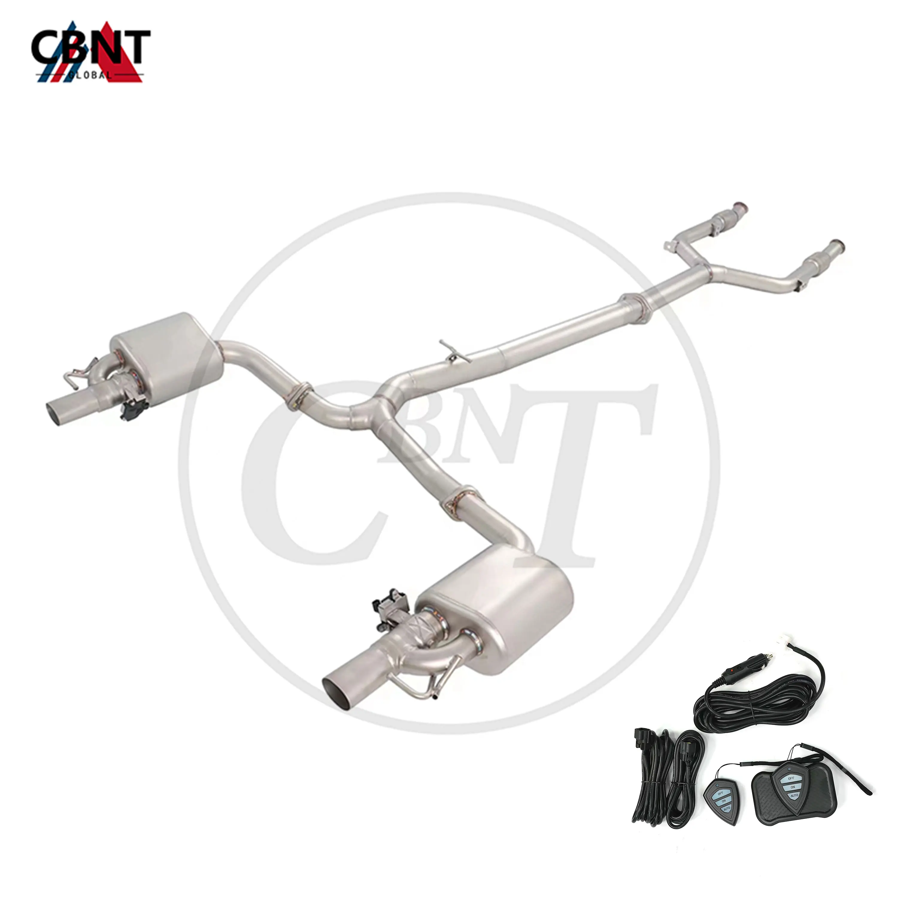 

CBNT Valvetronic Exhaust Catback для Mercedes Benz W205 C43 3.0T Выхлопная система SS304 Качественный глушитель выхлопной трубы с клапаном