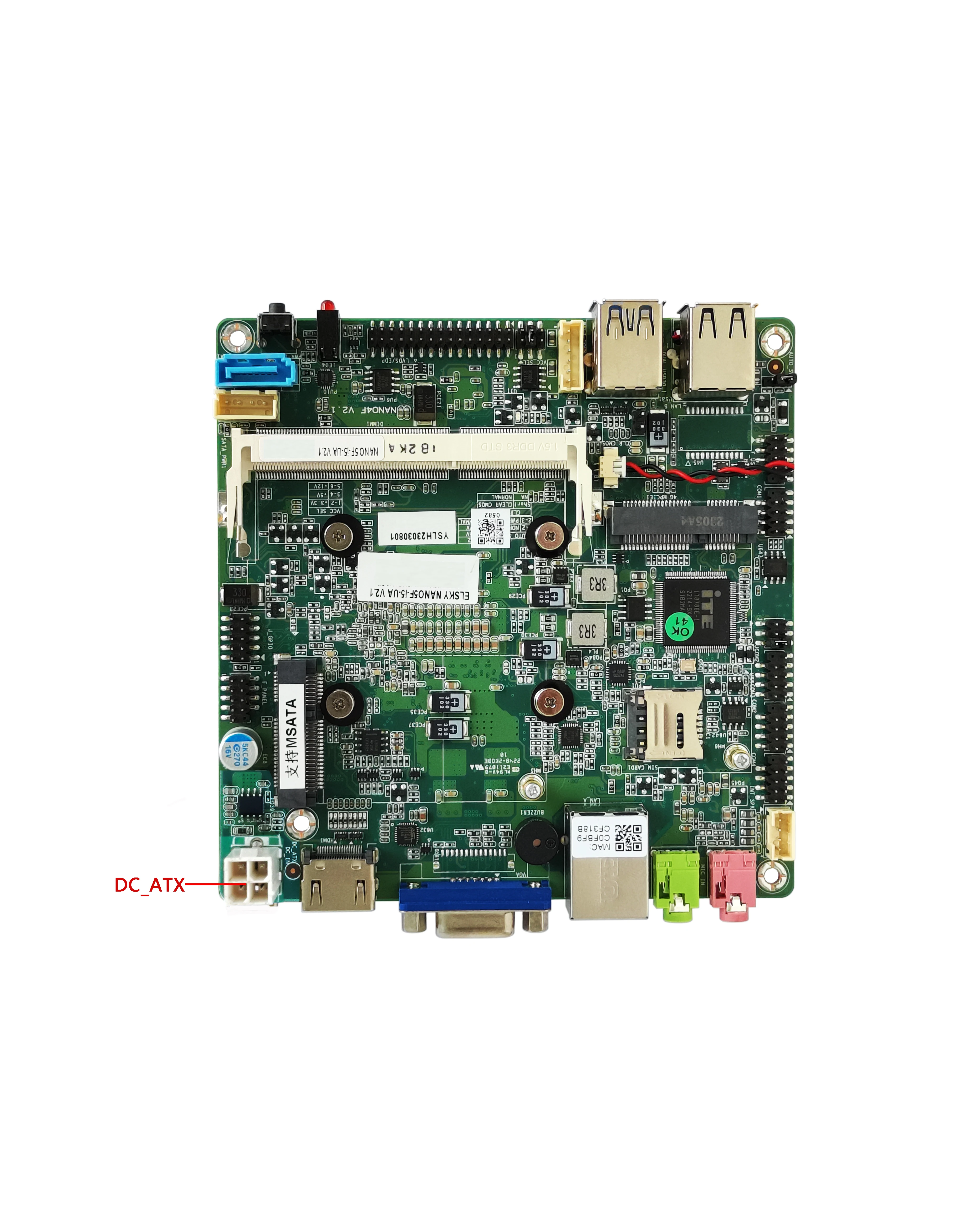 لوحة أم NANO4F متعددة المنافذ بسعر المصنع مع معالج I5 4th Gen لأنظمة التشغيل الآلي