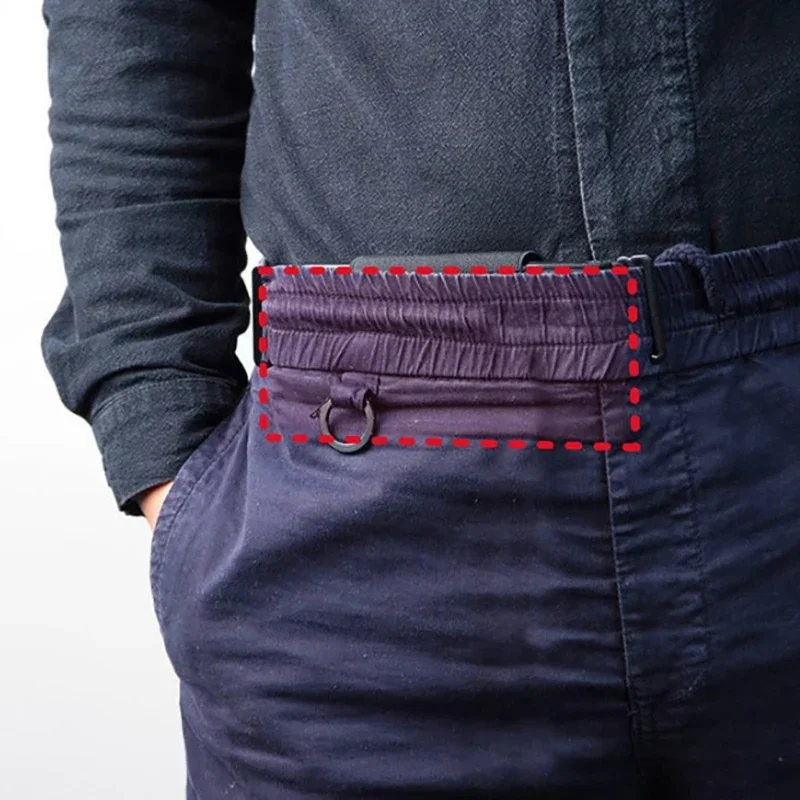 حقيبة خصر آمنة مخفية صغيرة مبتكرة، حزمة مراوح غير مرئية مع حجرة تخزين للتحويل، محمولة للجري في الهواء الطلق #3