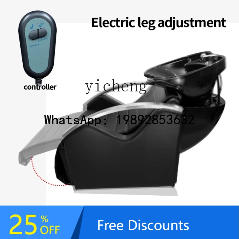 AA  electric massage head therapy semi-reclining shampoo bed ceramic basin hair flushing bed barber shop shampoo chair