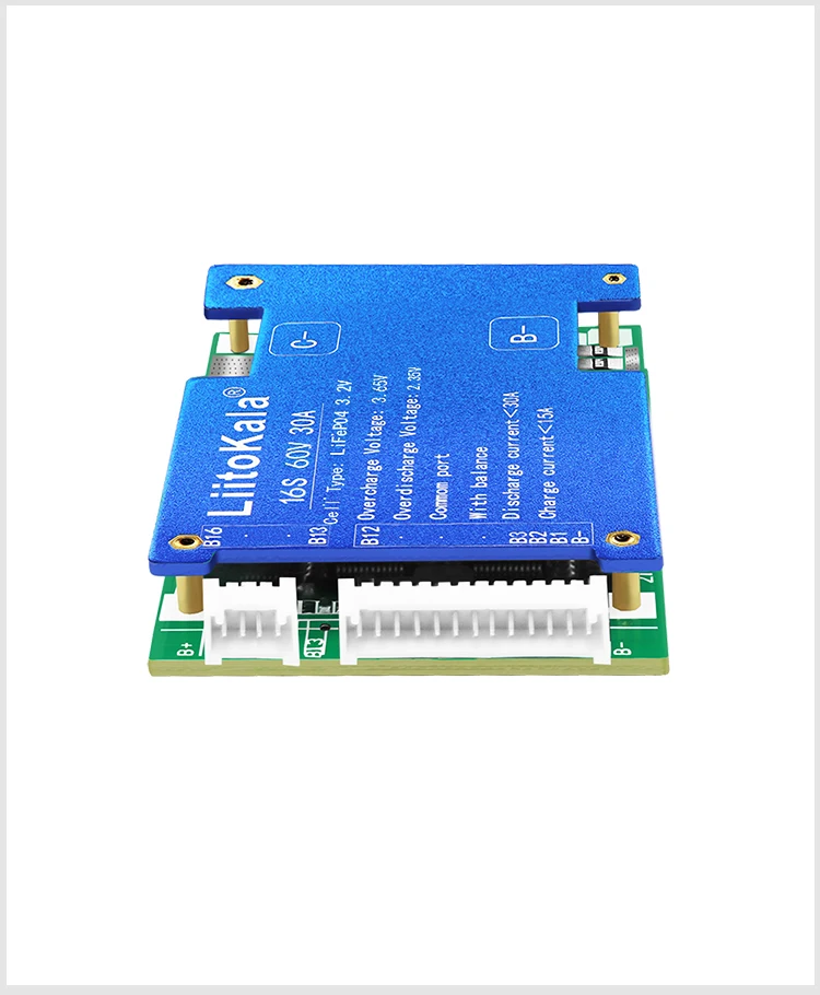 LIitoKala 16S-60V30A-BMS Lithium polymer battery BMS 3.7V Same port PCM 60V 20Ah li-ion battery pack Balance protection board