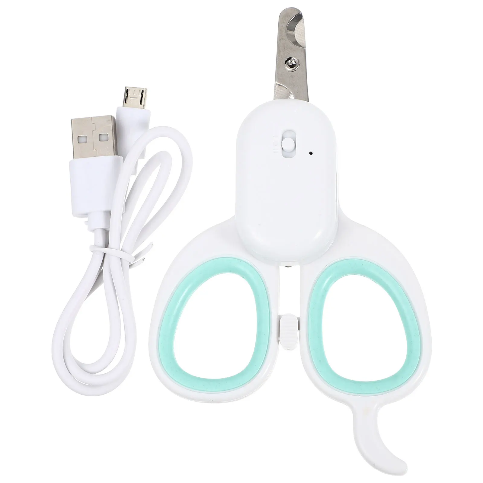 

1pc Led Pet Nail Clipper Usb Rechargeable Bright Light Dog Cat Claw Trimmer Tool 365Nm-370Nm Uv Lamp Pet Nail Cutter
