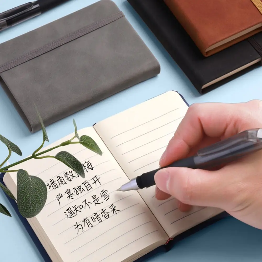 New Portable A7 Notebook Pocket PU Cover Mini Notepad Writing Paper Memo Pad Diary Book Office Supplies