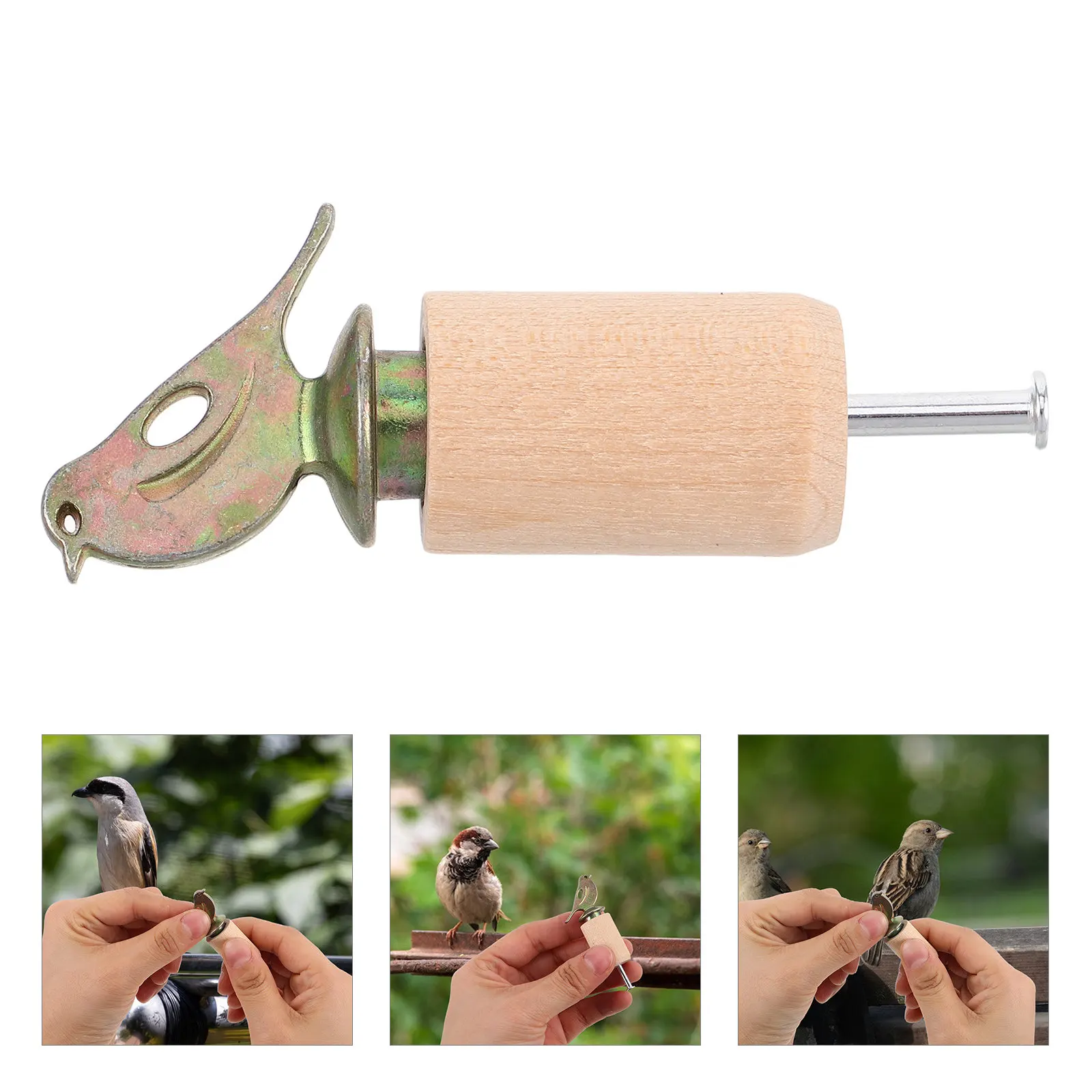 1Set Bird Whistle Hand-Twist Simulation for Bird Training Calling Observation Outdoor Birdwatching with Natural Sound Caller