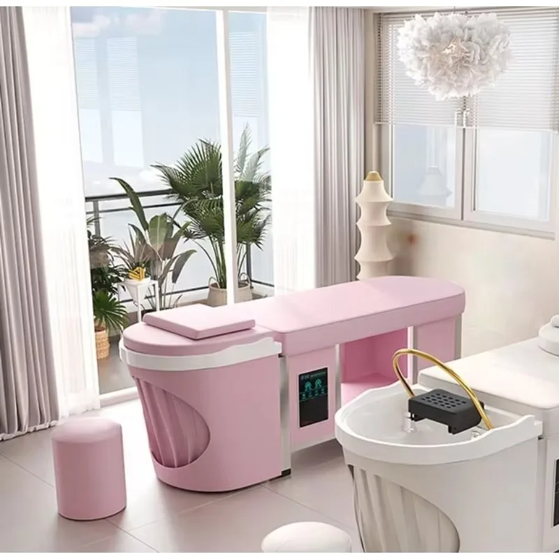 Custom Beauty Shampoo Bed for Spa Salon Hotel Hospital Supermarket Thai Hair Washing Massage Bed with Water Therapy
