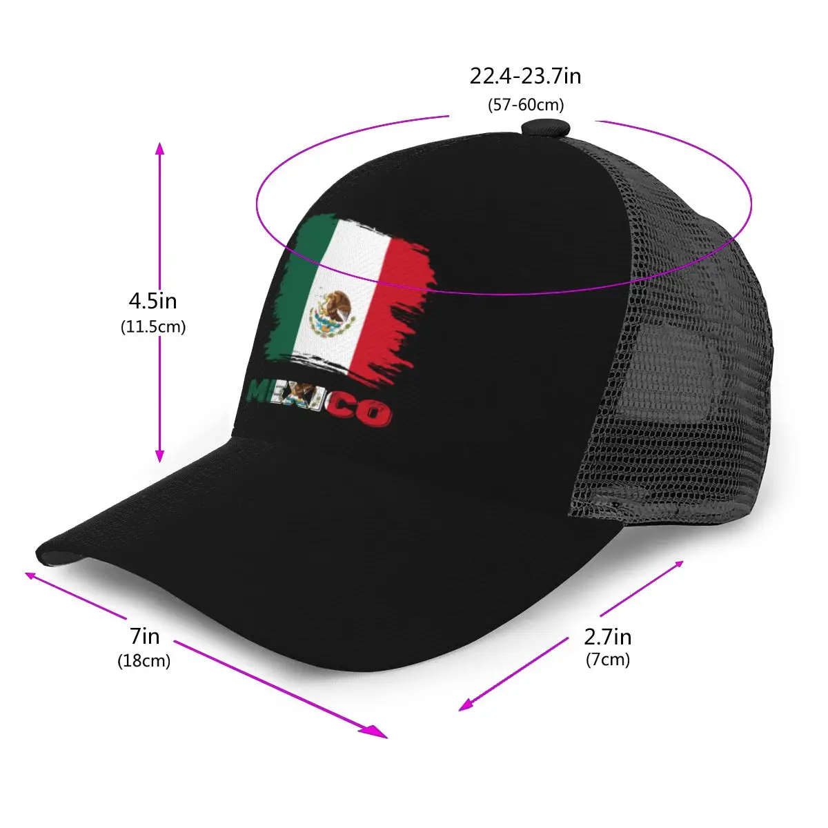 Unisex Cap Casual Mesh Baseball Cap Vintage Mexico Michoacan Mexican Flag Adjustable Snapback Hat For Hip Hop Trucker Cap