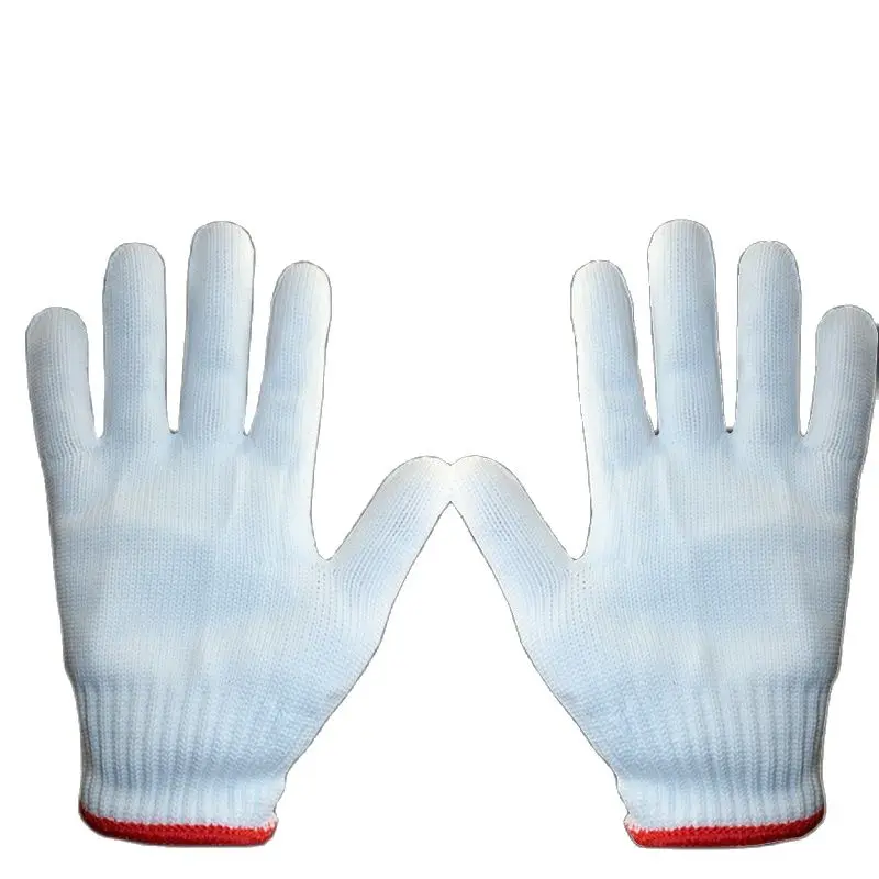 

12 Pairs Safety Cotton Garden Work Gloves Mechanic Working Labor Gloves White Yarn Household Agricultural Gloves