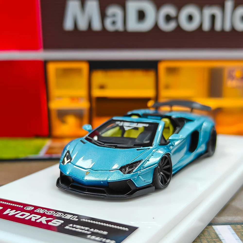 

1/64 Resin car model LB Works Aventador LP700 Roadster Blue