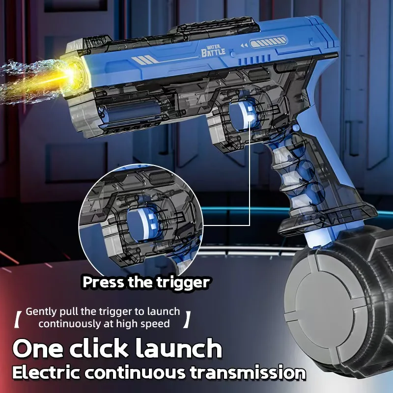 High-pressure Electric Water Gun Shooting Toy, Summer Outdoor Beach Swimming Pool Fighting Game, Children's Toy Gift