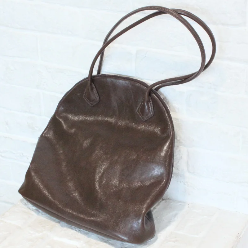 Simple Style Genuine Leather Shoulder Bag Women 2026 New Arrival Large Tote Bag for Women Retro High Quality Ladies Underarm Bag