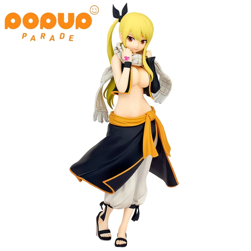 Genuine Original GSC POP UP PARADE FAIRY TAIL Lucy Heartfilia Anime Figure PVC Collectible Model Statuette Toys Ornament Gift