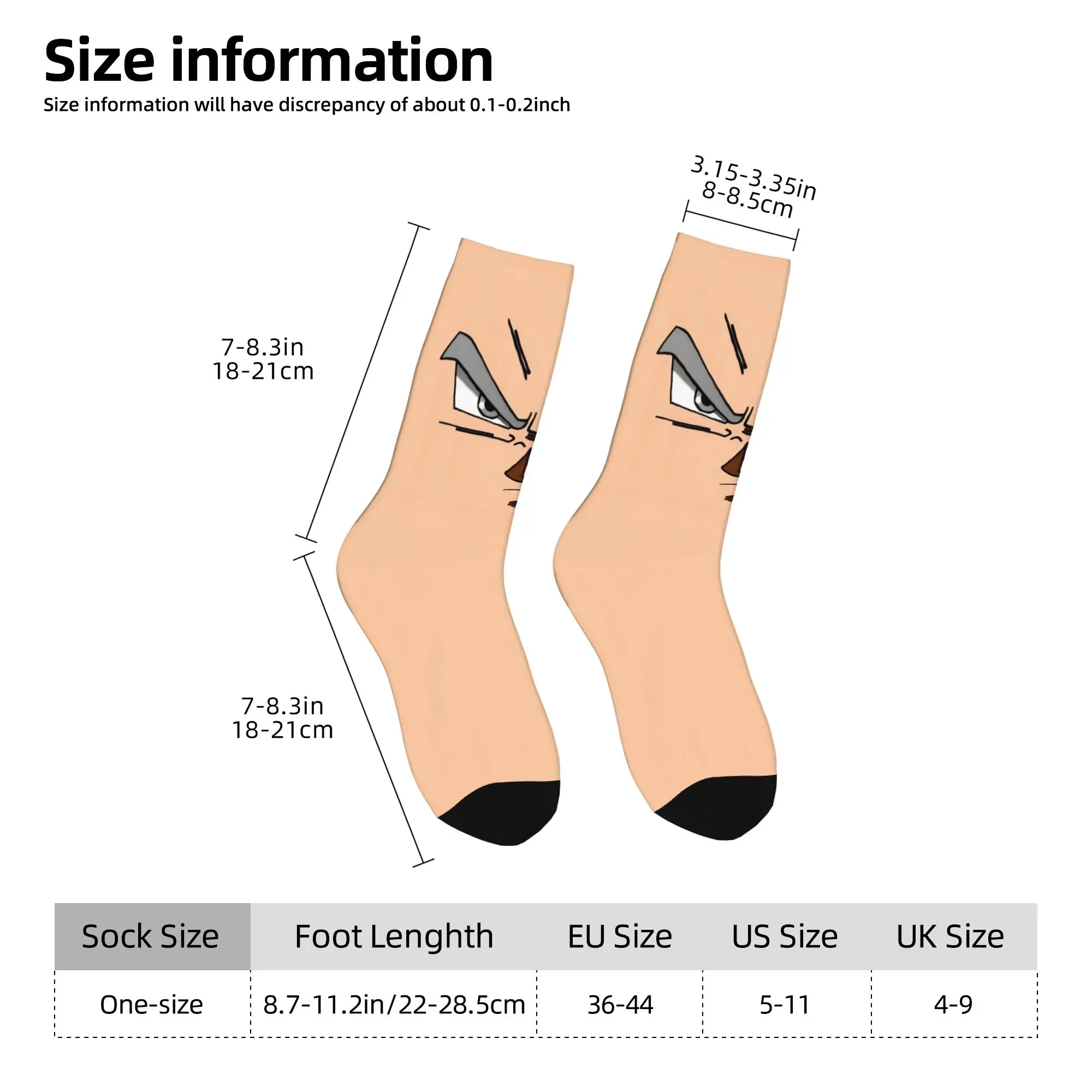 Funny Sock Dragon Ball Mui Goku face Vintage Seamless Pattern Printed Men Socks Novelty Men's Socks view 4