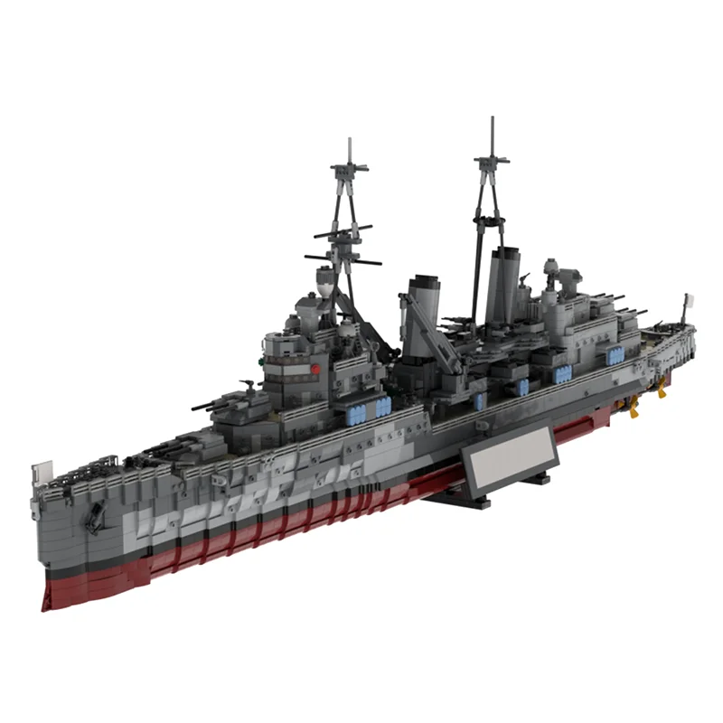 New 5557Pcs Moc Military Weaponed 1939 Battleship Model Building Blocks Technology Diy Assembly Bricks Toy Birthday Holiday Gift