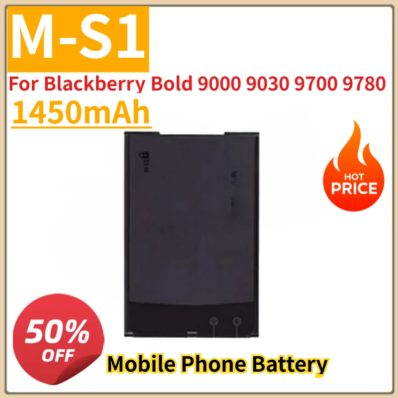 

New 1450mAh M-S1 Mobile Phone Battery For Blackberry Bold 9000 9030 9700 9780 ONYX 9700 Niagara 9630 BAT-14392-001 Battery