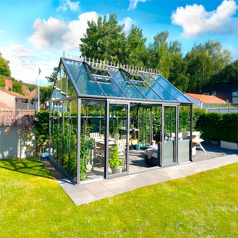 الدفيئات الزجاجية الجاهزة في الهواء الطلق وحدائق الشتاء للفناء والشرفة وخياط الألومنيوم وغرفة الشمس #3