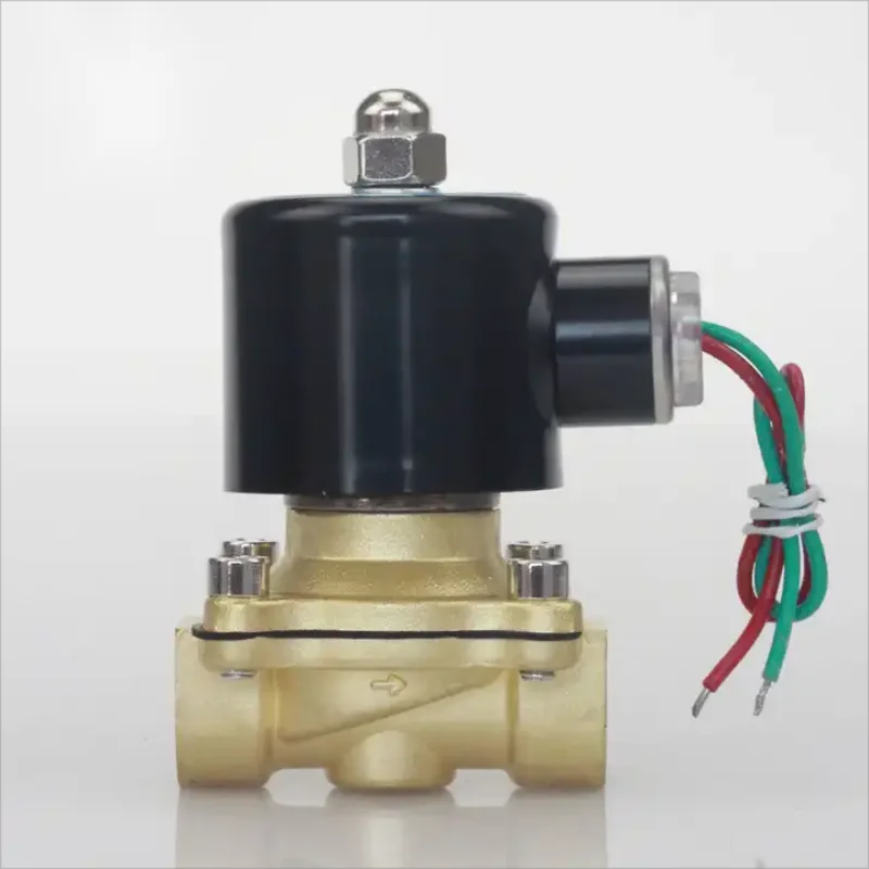 1/4 inch 2 Way Normally Closed Solenoid Valve 220V 12V 24V  Air Diesel Oil Brass Solenoid Valve