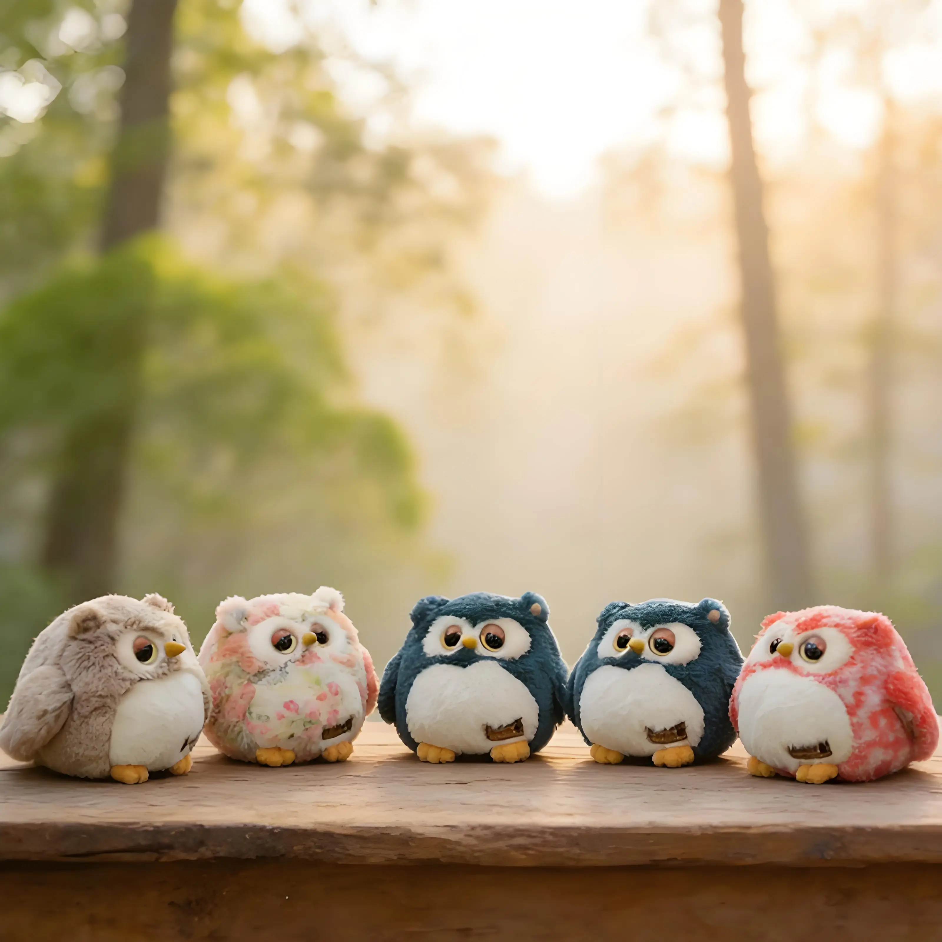 11cm Cute Cartoon Owl Plush Toy Soft Plump Pocket-Sized Bird Animal Stuffed Doll Birthday Gift Kids Boy Girls Home Desktop Decor
