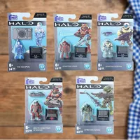 HKT06 Infinite Mega Bloks Construx Universe Heroes Series 17 Spartan Yoroi Kovan Agryna Brute Chieftain Ik'novus Blocks Toy