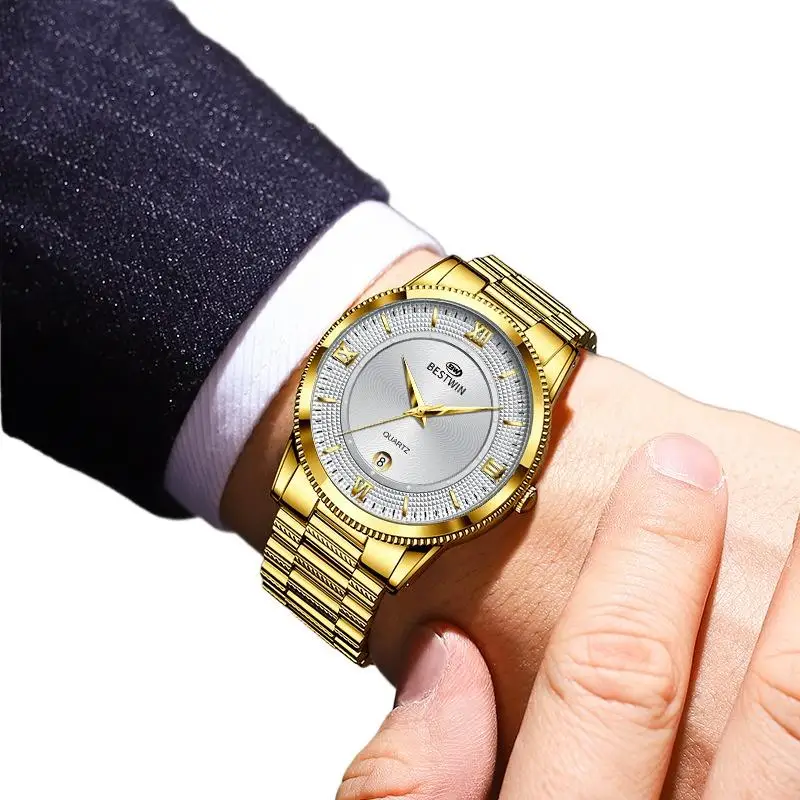 Waterproof Casual Men's Quartz Watch with Luminous Hands Versatile Daily Wear Light Luxury Fashion Timepiece Ideal for Boys Gift