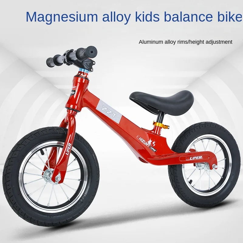 LazyChild Children's Scooter 2-6 Years Old Magnesium Alloy Toy Yo Car 12Inch Children's Comfortable Balance Car DropShipping