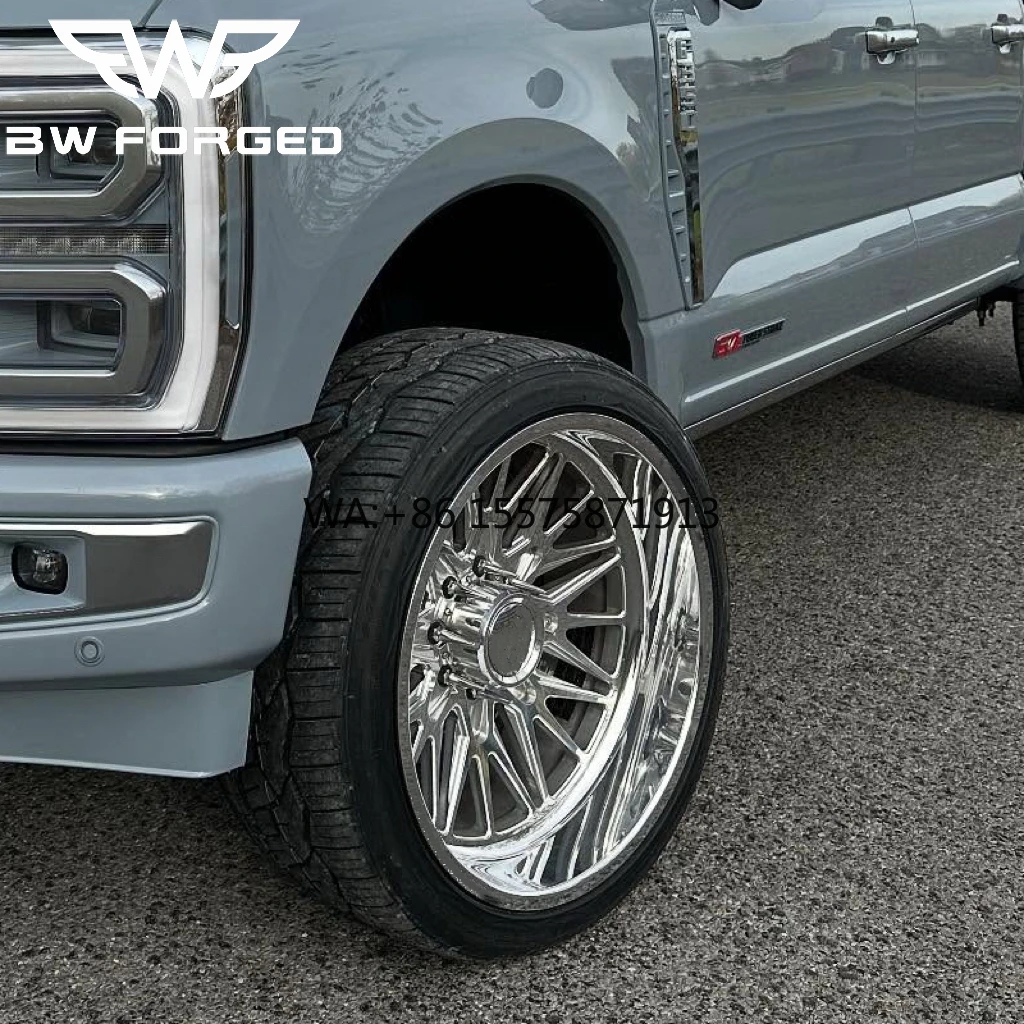 

Custom 6061 Aluminum Polished Floating Caps Forged Truck Wheels 6x5.5 8x6.5 8x170 8x180 8x200