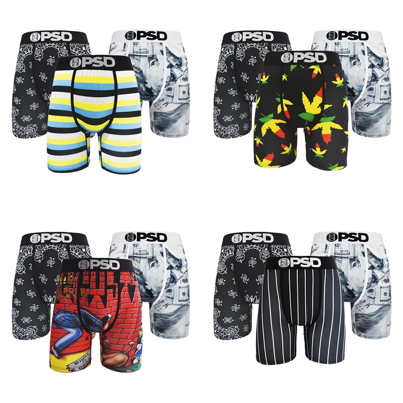 

3pcs Men's Boxer Briefs Polyester Underwear S-XXL Breathable Comfortable Daily Wear Elastic Waistband Men's underwear
