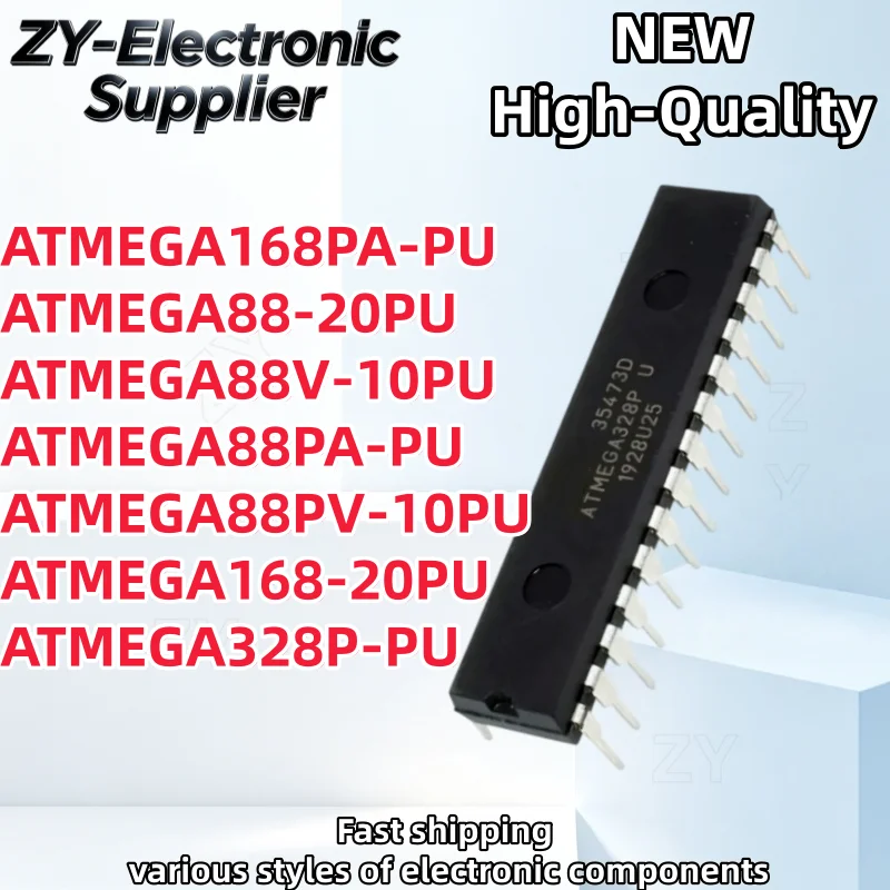 5Pcs ATMEGA328P PU ATMEGA328P-PU ATMEGA88 20PU ATMEGA88V 10PU ATMEGA88PA PU ATMEGA88PV 10PU ATMEGA168 20PU ATMEGA168PA PU DIP-28