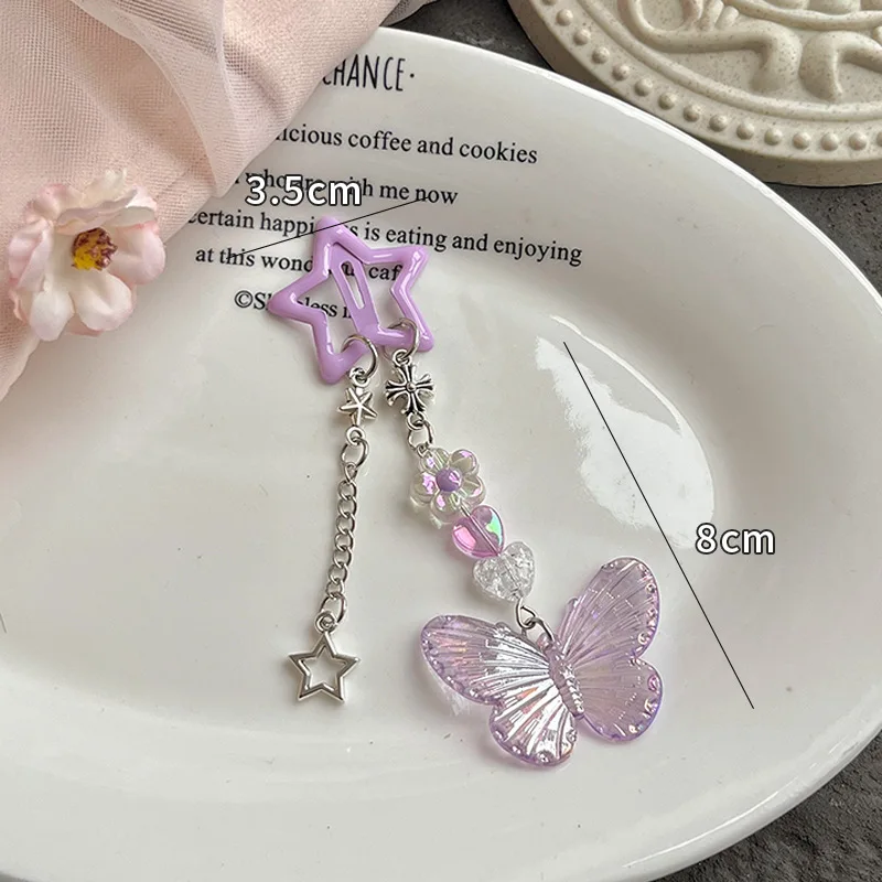 Nette Schmetterling Stern Quaste Haar Clips Frauen Kristall Mädchen Schöne Kinder Süße Rutschte Clip Haarnadeln Blumen Kinder Haar Zubehör – Detail 7