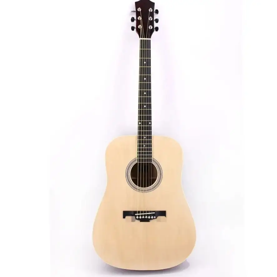 41 Inch Beautiful Wood Color Acoustic Guitar High Quality Guitarra Students Beginner Guitar