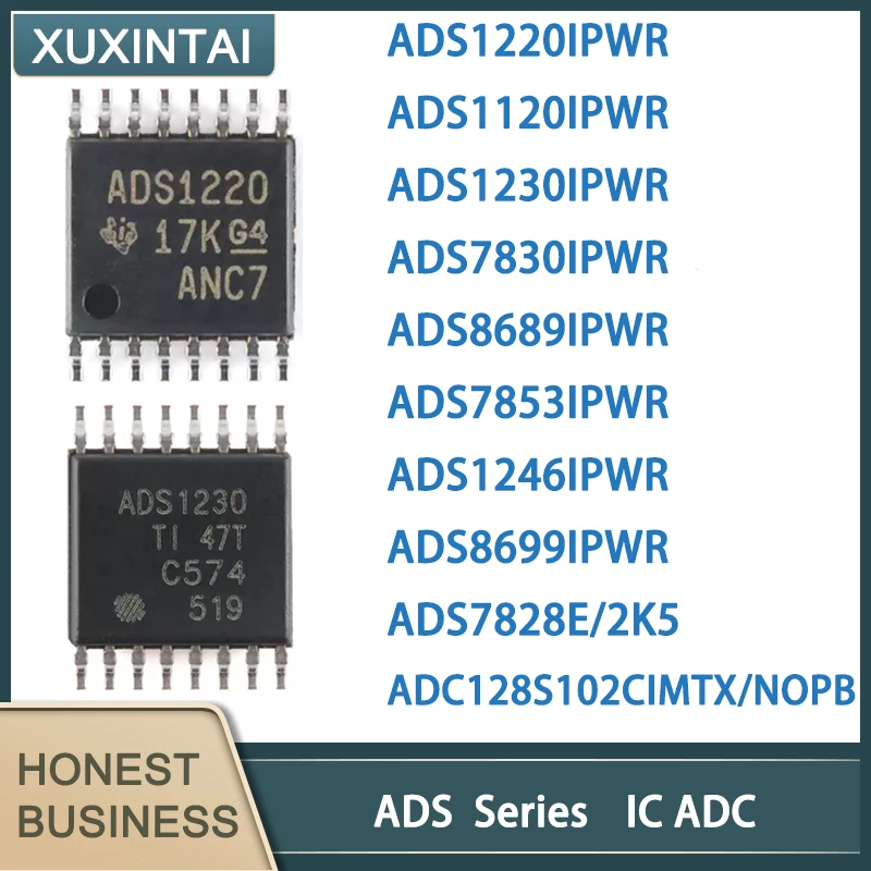 5Pcs/Lot New Original ADS1220IPWR ADS1120I ADS1230I ADS7830I ADS8689I ADS7853I ADS1246I  ADS8699I ADS7828E/2K5 ADC128S102CIMTX