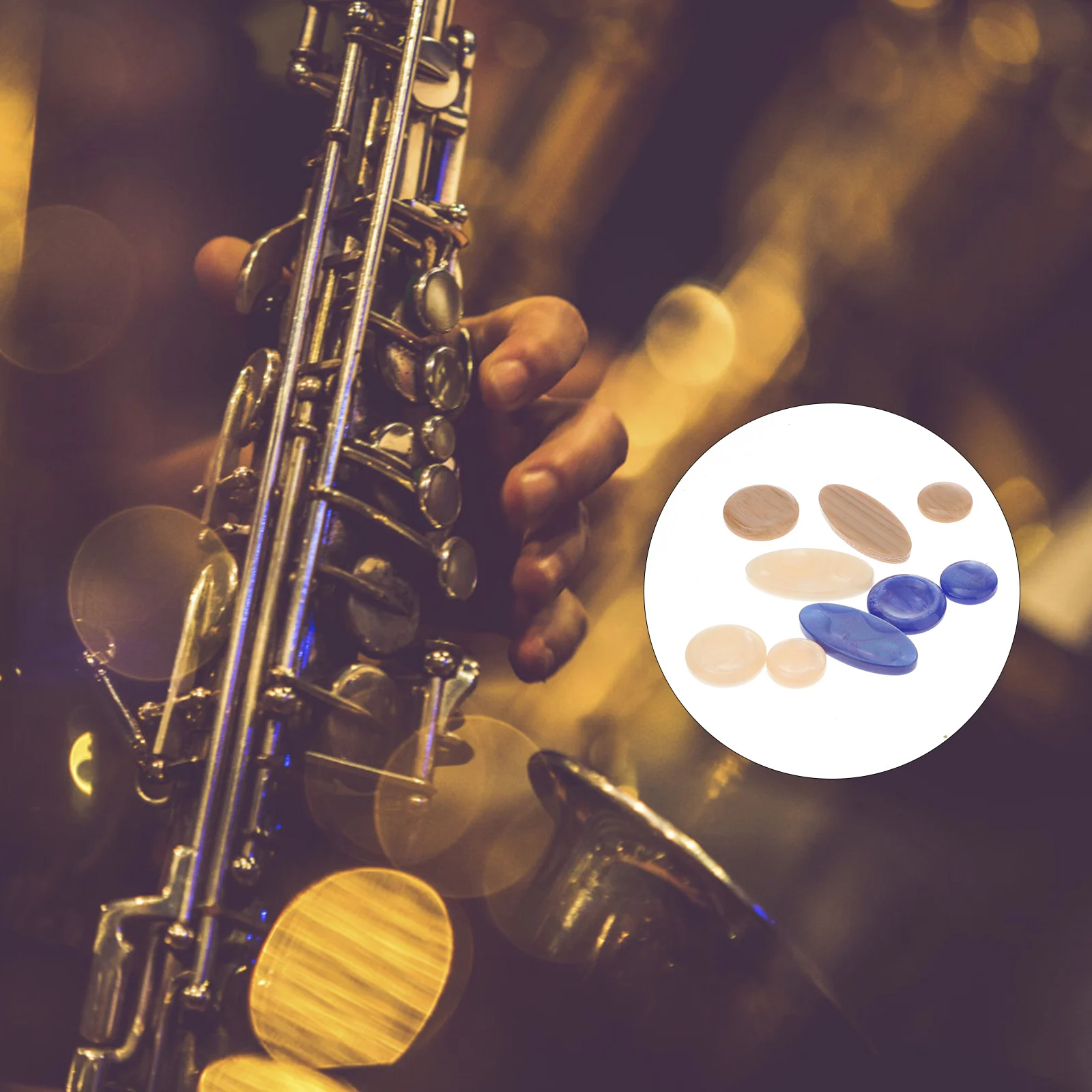

3 Sets Saxophone Key Cover Buttons Inlays Accessories Durable Plastic Easy Install Remove Instruments Decorative Shell Shape