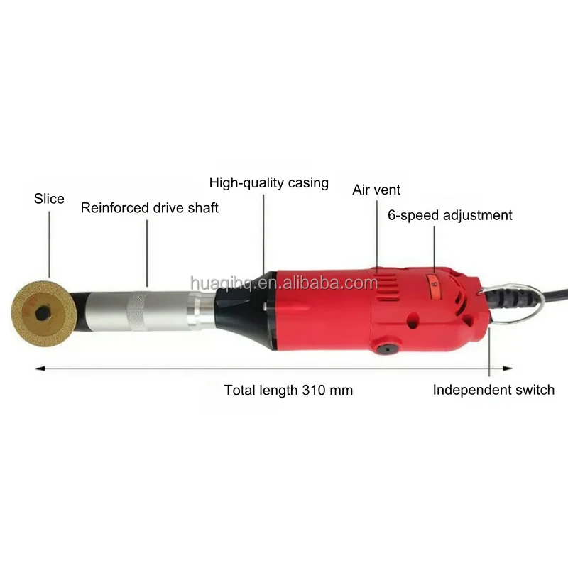 Multifunctional Micro Angle Grinder 6 Speed Adjustable Electric DIY Polishing Engraving Machine for Home Use