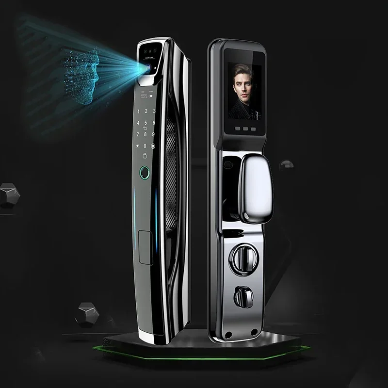 

New Design Smart Fingerprint Lock Xhome APP 3D Face Recognition Camera WIFI Tuya Door Lock With Video Calling For Apartment