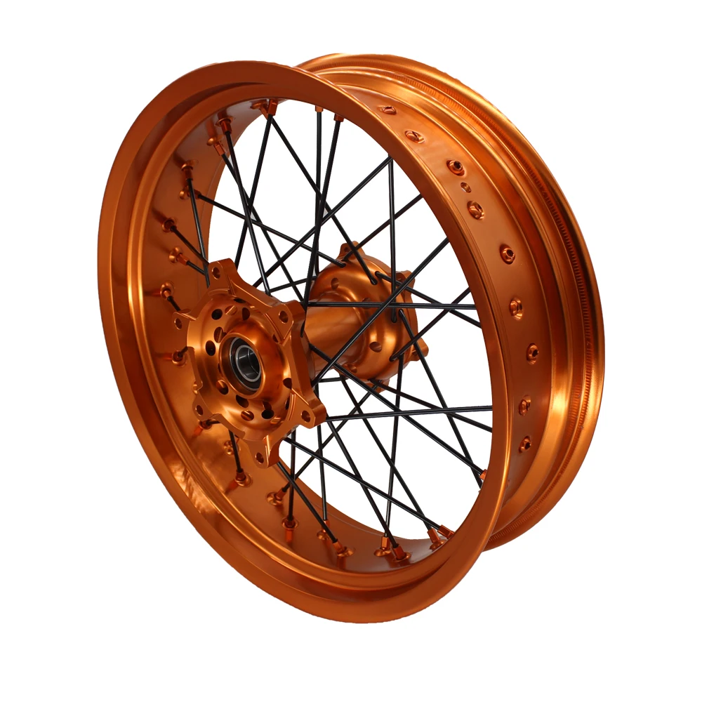 MOQ 1 Set Factory Direct 3.5*16 Front 5.0*17 Rear 17inch Rim Supermoto Wheel for Exc 125 250 350 450 500