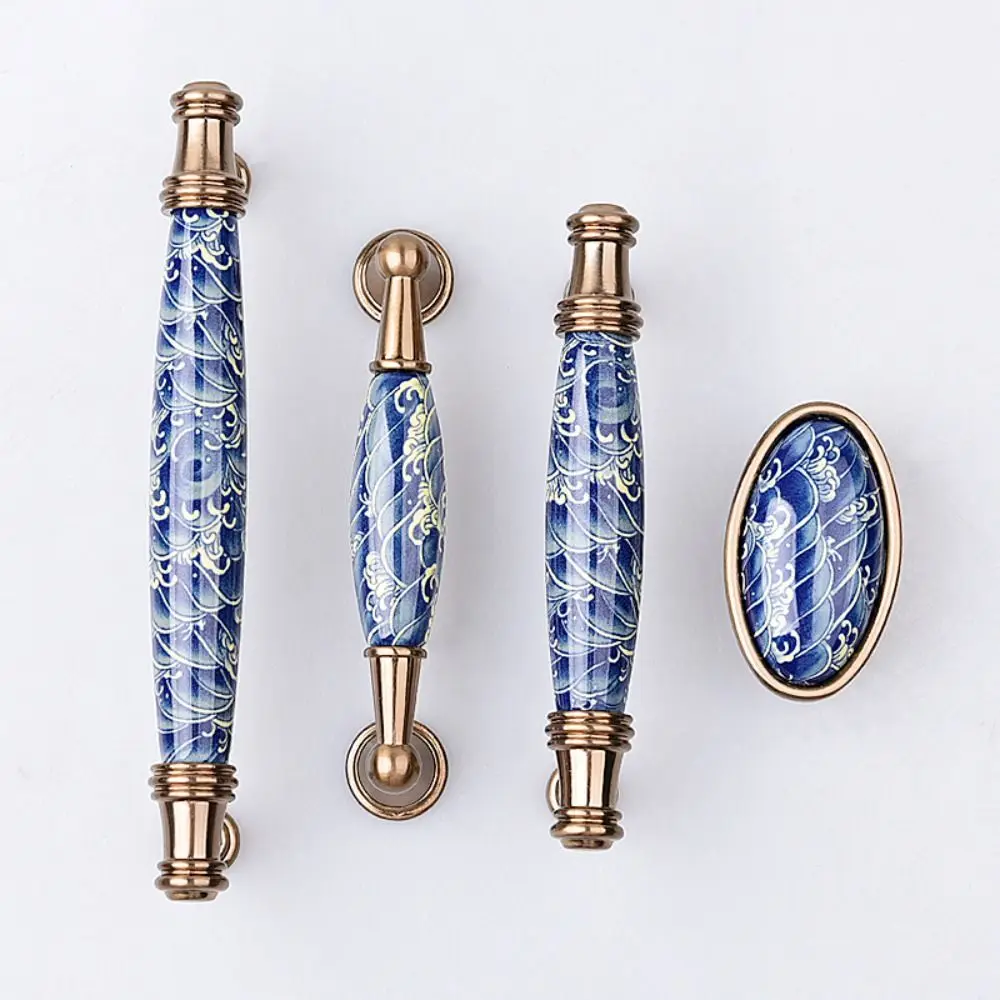 

2pcs High-end Luxury Handles Contemporary Sleek American-style Handles Minimalist Design Ceramic European Ceramic Knobs Kitchen