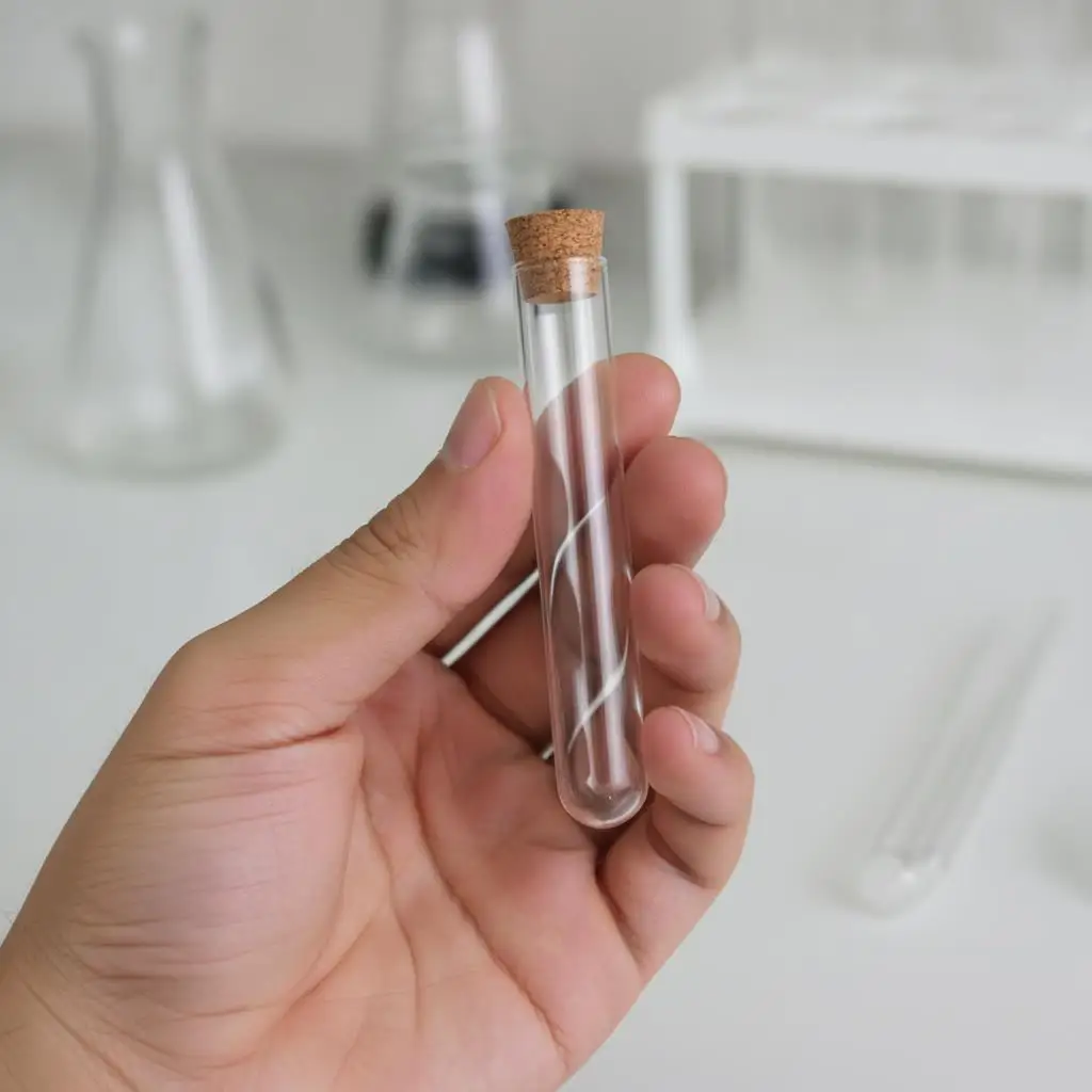 Length 60mm To 180mm Transparent Laboratory Clear Plastic Test Tubes With Corks Caps School Lab Supplies Wedding Favor Gift Tube