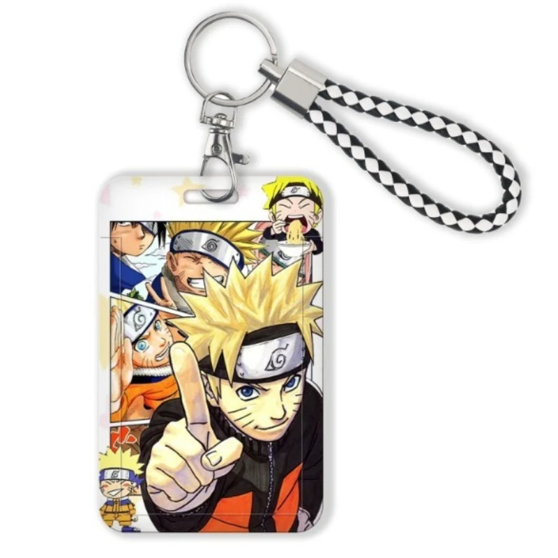 NARUTO Hatake Kakashi Uchiha Obito TV-Merchandise Cartoon Niedliche Kartenhülle Campus-Karte Ausweishülle mit Handschlaufe – Detail 4