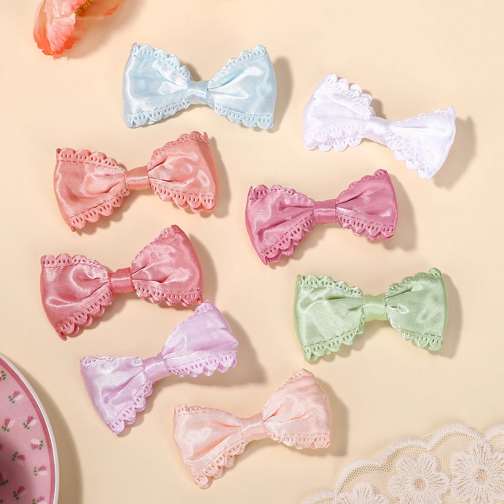 กิ๊บติดผมสีลูกกวาดสีสุก 20 ชิ้นสำหรับเด็กผู้หญิงผมหน้าม้าปิ่นปักผมริบบิ้นด้านข้างลูกไม้น่ารักกิ๊บติดผม