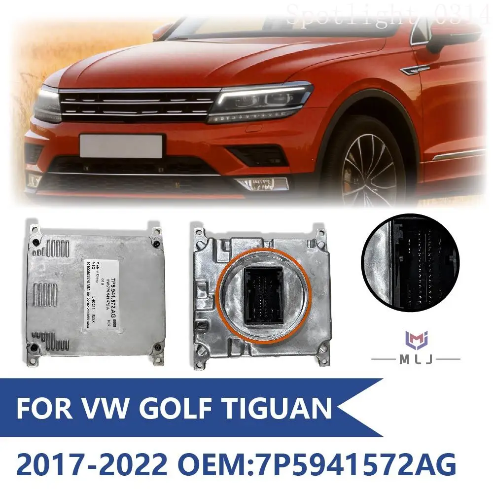 

For Volkswagen Golf Tiguan 2017-2022 7P5941572AG LED Headlight High Low Beam Ballast Computer Module Unit Power Control Module