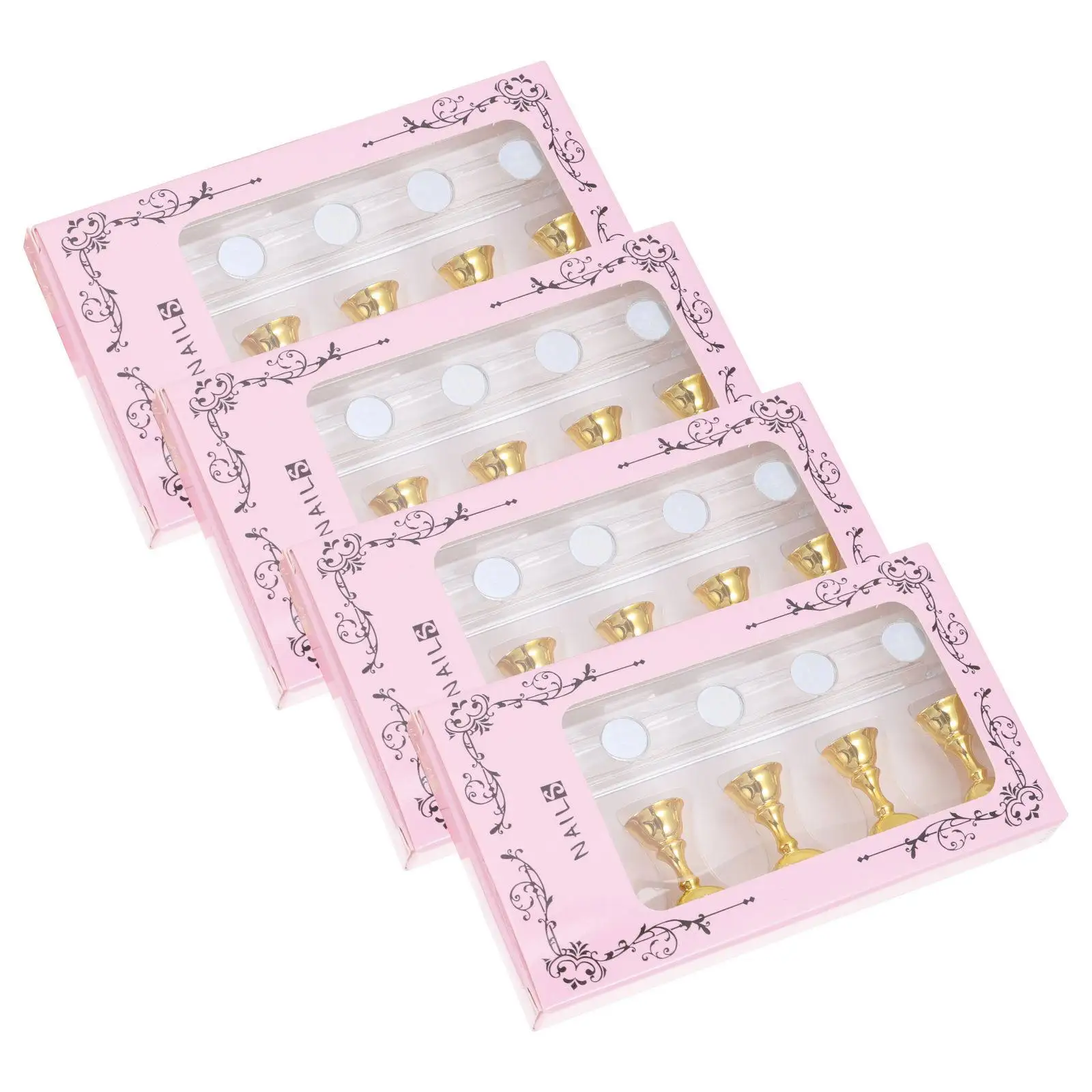 20Pcs Nail Tips Display Rack Magnetic Plastic Nail Practice Holder Stand False Nails Display Stand Manicure Tool