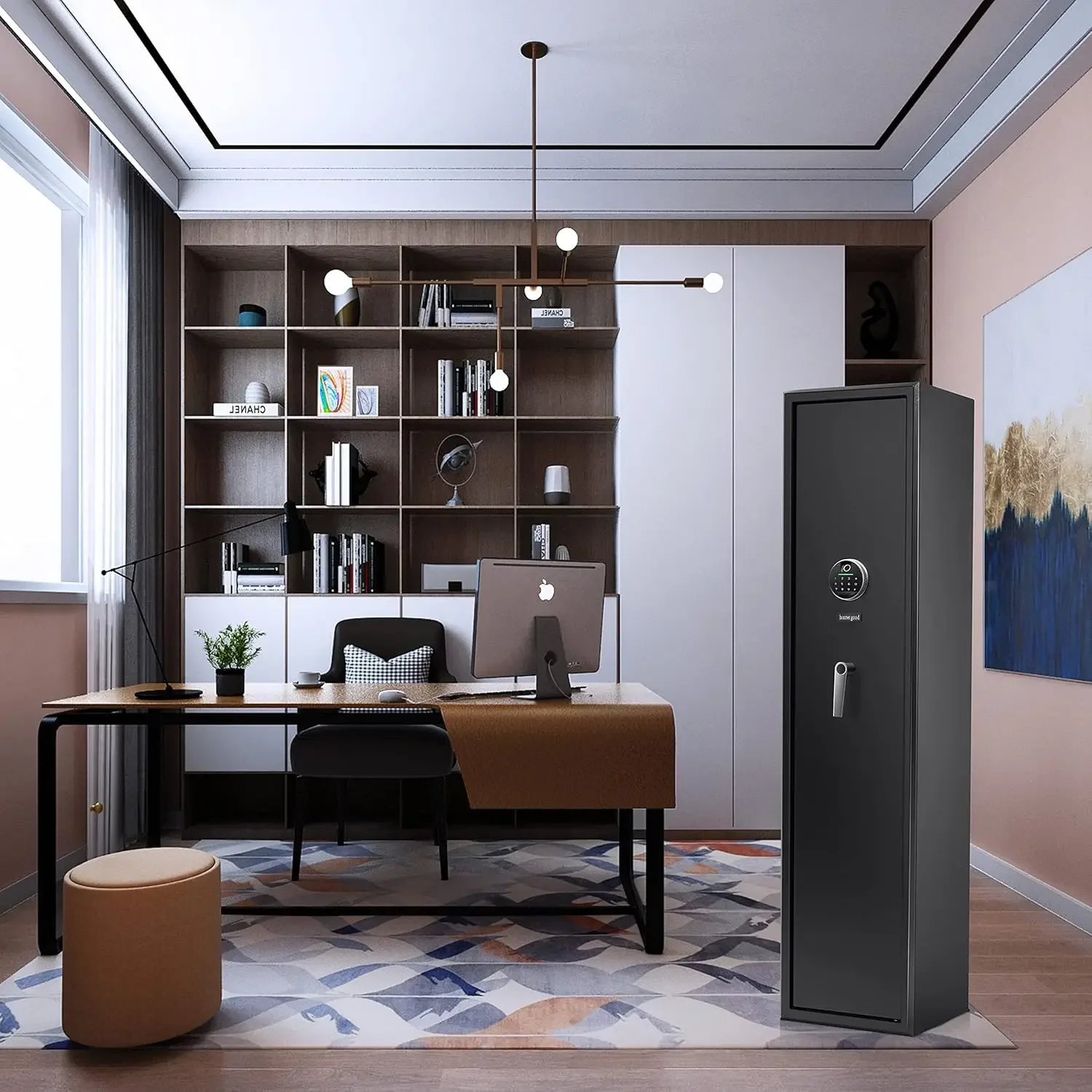 Rifle Safe 5 Gun Safes Quick Access Biometric Rifle Safe Gun Cabinets for Rifles and Shotguns Gun Safe for Rifles Storage Easier