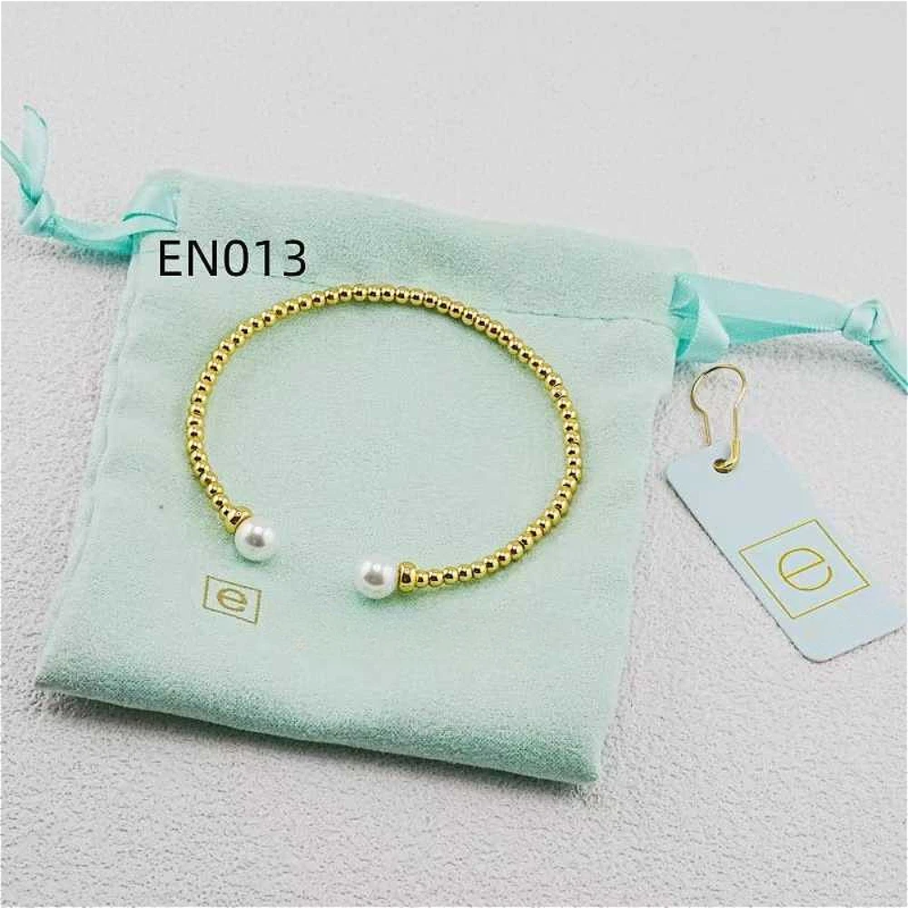 YEEVAA Classic 2mm Bead Cuff Bracelet Bangle with Pearl, Fashion Jewelry Gift for Women Daily Layering