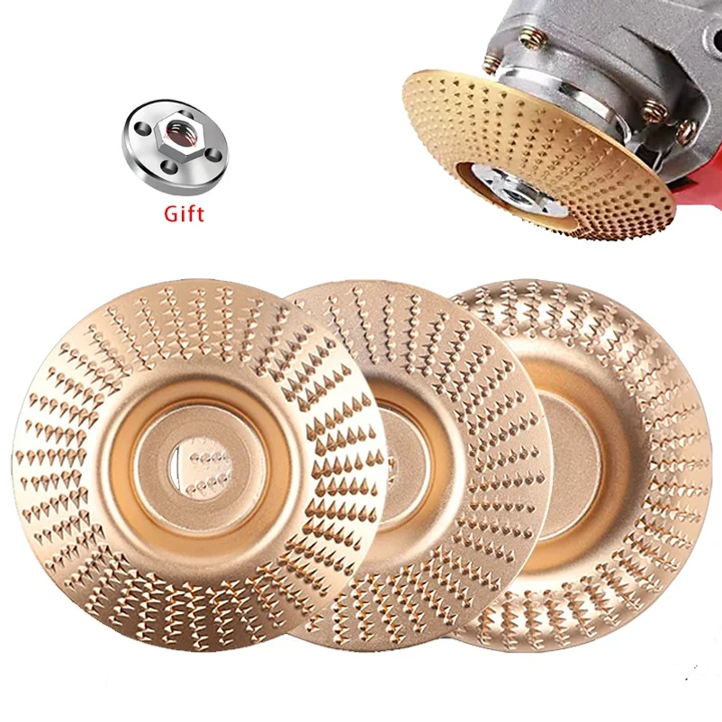 1/3pcs Metal Polishing Wheel Diameter 100mm Angle Grinder Accessories Carbon Steel Abrasive Disc Tool Parts Wood Carving Disc