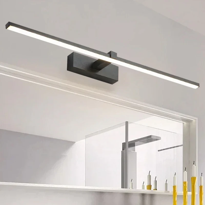 

Modern LED Wall Lamp Bathroom Hardwares Sconce Three Colors Lights Bathroom Bath Mirror Line Home Decor Light Fixture