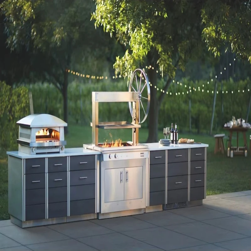 

Modern stainless steel barbecue kitchen outdoor modern garden kitchen